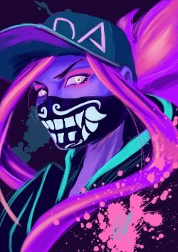 K/DA Akali by Dragonlheart HD Wallpaper Background Fan Art Artwork League of Legends lol