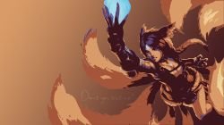 Foxfire Ahri Minimalistic by AlexisRayne League of Legends Artwork HD Wallpaper lolFan Art Artwork