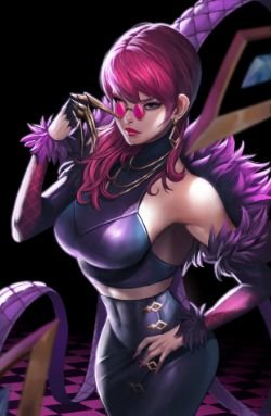 K/DA Evelynn by pu reum lee HD Wallpaper Background Fan Art Artwork League of Legends lol
