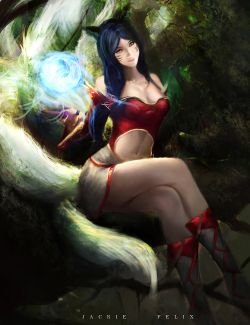 Ahri by JackieFelix (4) League of Legends Artwork Wallpaper lol