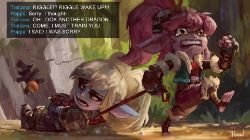 Dragon Trainer Lulu & Tristana by Hozure (2) HD Wallpaper Fan Art Artwork League of Legends lol
