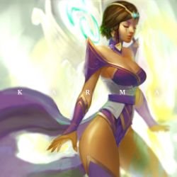 Karma by louten HD Wallpaper Fan Art Artwork League of Legends lol