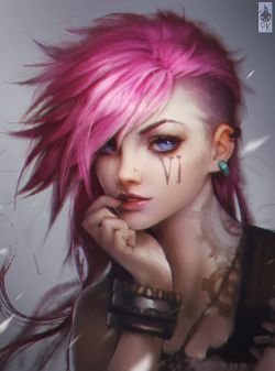 Vi Portrait by Zeronis (2) HD Wallpaper Fan Art Artwork League of Legends lol