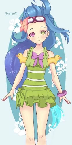 Pool Party Zoe by Templator HD Wallpaper Background Fan Art Artwork League of Legends lol