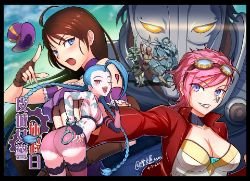 Vi, Jinx, Caitlyn, Lee Sin, Master Yi, Nunu & Viktor by chanseven HD Wallpaper Fan Art Artwork League of Legends lol
