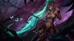 Halloween Nidalee by CGlas HD Wallpaper Background Fan Art Artwork League of Legends lol