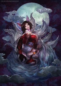 Ahri by CGlas League of Legends Artwork Wallpaper lol Fan Art