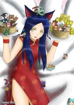 Ahri by Tonne League of Legends Artwork Wallpaper lol