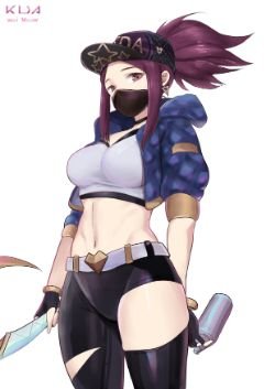 K/DA Akali by 魏喵 HD Wallpaper Background Fan Art Artwork League of Legends lol