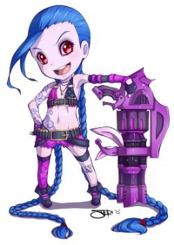 Chibi Jinx by ItsJustSuppi HD Wallpaper Fan Art Artwork League of Legends lol (2)