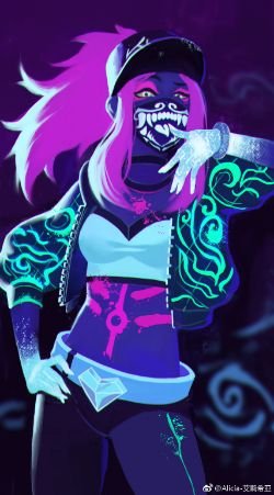 K/DA Akali by Alicia-艾莉希亚 HD Wallpaper Background Fan Art Artwork League of Legends lol