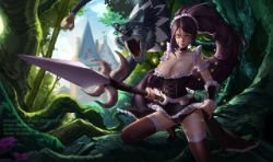 Sexy French Maid Nidalee by citemer (3) HD Wallpaper Fan Artwork League of Legends lol