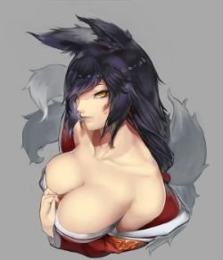 Sexy Ahri KumikoPixiv (3) League of Legends Fan Art Artwork Wallpaper lol