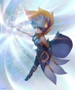 Elementalist Lux (Air) by Dixneuf HD Wallpaper Fan Art Artwork League of Legends lol