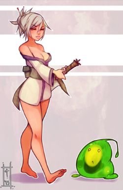 Riven & Zac by 5-ish (3) HD Wallpaper Fan Art Artwork League of Legends lol