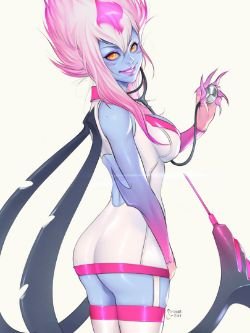 Nurse Evelynn Rework by simoneferriero HD Wallpaper Background Fan Art Artwork League of Legends lol