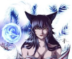 Ahri by PrinceFlores09 HD Wallpaper Background Fan Art Artwork League of Legends lol
