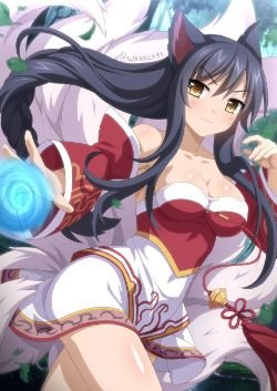 Ahri by Wanaca League of Legends Fan Art Artwork Wallpaper lol