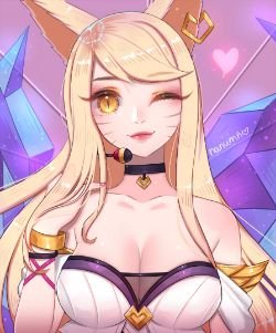 K/DA Ahri by nanumn HD Wallpaper Background Fan Art Artwork League of Legends lol
