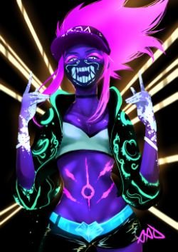 K/DA Akali by VenomxAL HD Wallpaper Background Fan Art Artwork League of Legends lol