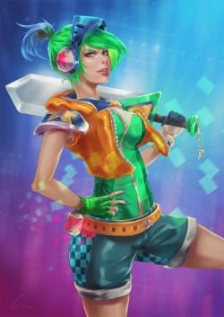 Arcade Riven by emametlo HD Wallpaper Fan Art Artwork League of Legends lol