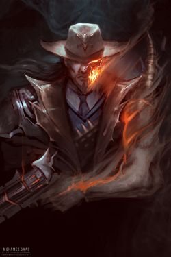 High Noon Lucian by TheFearMaster HD Wallpaper Background Fan Art Artwork League of Legends lol