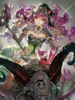 Lulu (Skin Concept) by D☆Lange HD Wallpaper Fan Art Artwork League of Legends lol