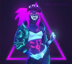 K/DA Akali by Ntdat HD Wallpaper Background Fan Art Artwork League of Legends lol