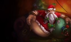 Santa Gragas Splash Art League of Legends Artwork Wallpaper lol