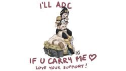 Braum, Ashe & Poro (ADC & Support) by Sanshikisumire HD Wallpaper Fan Art Artwork League of Legends lol
