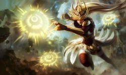 Justicar Syndra Splash Art 4k HD Wallpaper Official Artwork League of Legends lol