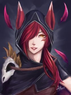 Xayah Portrait by Alierz HD Wallpaper Fan Art Artwork League of Legends lol