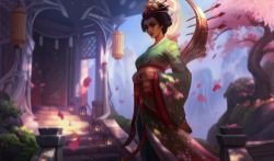 Sakura Karma Update Splash Art HD 4k Wallpaper Background Official Art Artwork League of Legends lol