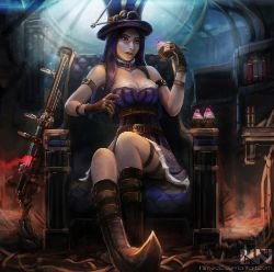 Caitlyn by AimedZ (2) HD Wallpaper Artwork Fan Art League of Legends lol