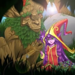Ivern & Lulu by Xenachen HD Wallpaper Fan Art Artwork League of Legends lol