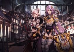Riven & Leona (Skin Concept) by 無口男 HD Wallpaper Fan Art Artwork League of Legends lol