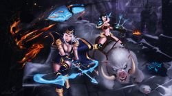 Ashe & Sejuani by Eliskalti HD Wallpaper Fan Art Artwork League of Legends lol