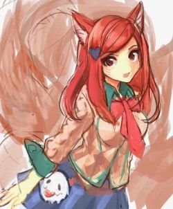 Academy Ahri by まいぽう (2) League of Legends Artwork Wallpaper lol