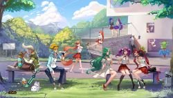 Star Guardian Ahri, Academy Ekko, Ezreal, Soraka, Lux, Jinx, Poppy, Lulu, Zed, Syndra, Janna, Teemo & Miss Fortune by kusanagi lin HD Wallpaper Background Fan Art Artwork League of Legends lol