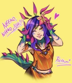 Neeko by bekkomi HD Wallpaper Background Fan Art Artwork League of Legends lol