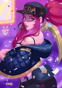 K/DA Akali by REN XIII HD Wallpaper Background Fan Art Artwork League of Legends lol