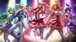Star Guardian Soraka, Ezreal, Ahri, Miss Fortune & Syndra (2) HD Wallpaper Background Official Art Artwork League of Legends lol