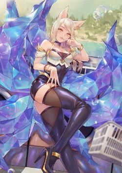 K/DA Ahri by りの HD Wallpaper Background Fan Art Artwork League of Legends lol