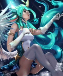 Star Guardian Soraka by Toniji-Arts HD Wallpaper Background Fan Art Artwork League of Legends lol