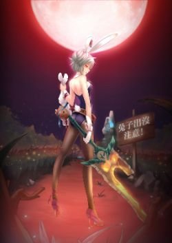 Battle Bunny Riven by SEIN HD Wallpaper Fan Art Artwork League of Legends lol