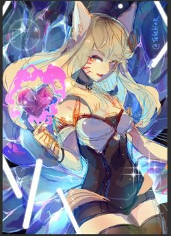 K/DA Ahri by tetetier HD Wallpaper Background Fan Art Artwork League of Legends lol