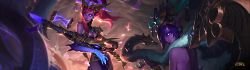 Lunar Wraith Morgana & Caitlyn HD Wallpaper Background Fan Art Artwork League of Legends lol