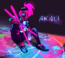 K/DA Akali by AdventureMia HD Wallpaper Background Fan Art Artwork League of Legends lol