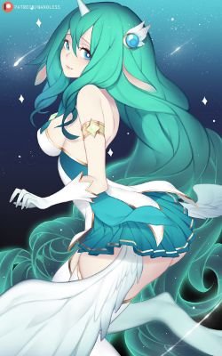 Star Guardian Soraka by Nanoless HD Wallpaper Background Fan Art Artwork League of Legends lol