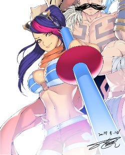 Pool Party Fiora & Braum by 대충하다가HD Wallpaper Background Fan Art Artwork League of Legends lol